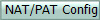  NAT/PAT Config